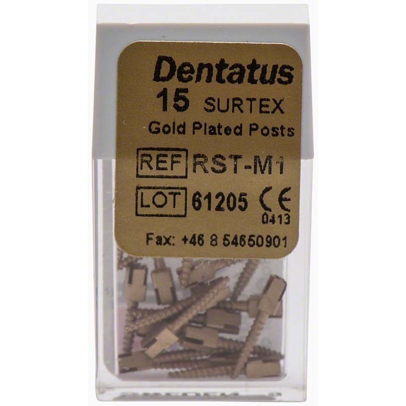 Коренови позлатени щифтове "Surtex" (Dentatus) - 15 бр/оп.