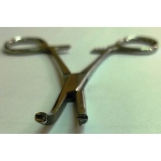 Curved mosquito forceps, serrated - 12,5 cm