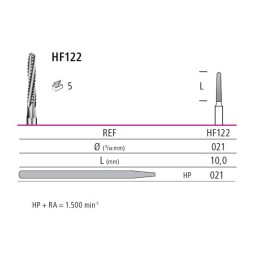Хирургична костна фреза - "Линдеман" HF122 * 021