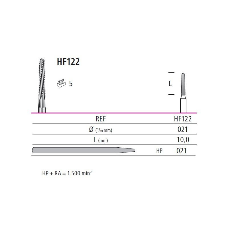 Surgical bone cutter "Lindeman" HF122 * 021 (tungsten carbide) Surgical bone cutter "Lindeman" HF122 * 021 (tungsten carbide)