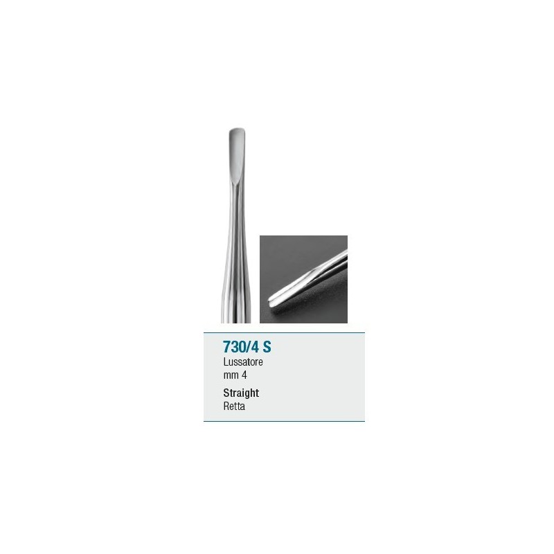 Root elevator - straight with sharp blades "Lussatore" Root elevator - straight with sharp blades "Lussatore"
