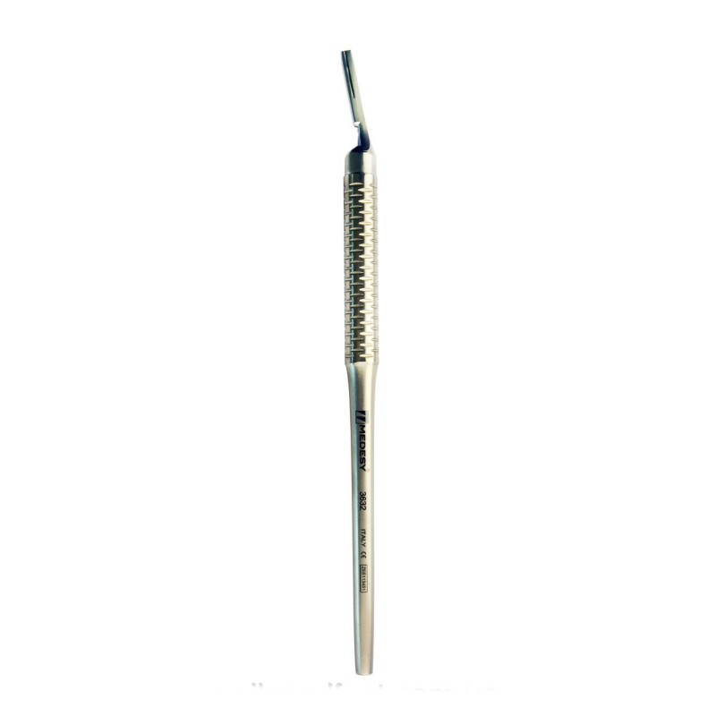 Scalpel handle, cylinder, angular - 145 mm