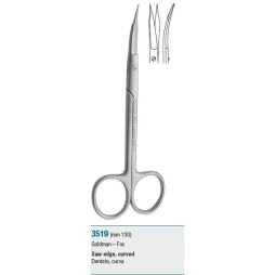 Scissors saw edge, curved "Goldman - Fox" - 130 mm