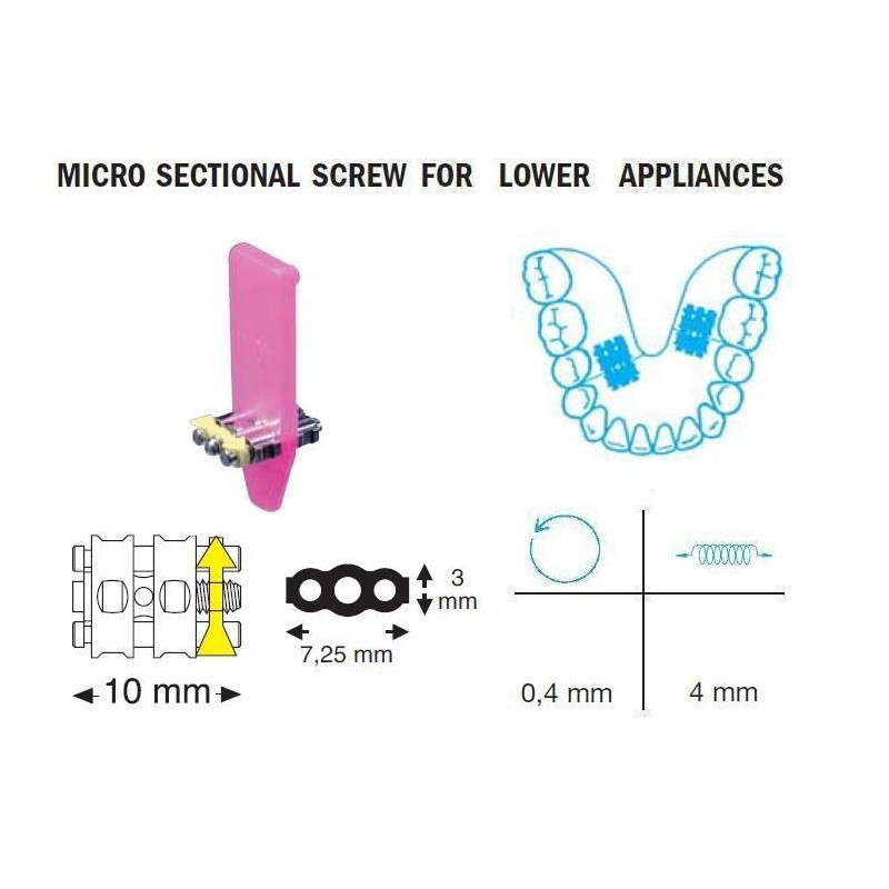 Micro sectional screw 4/10 mm