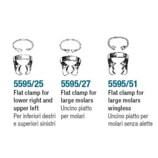Clamp - flat for large molars