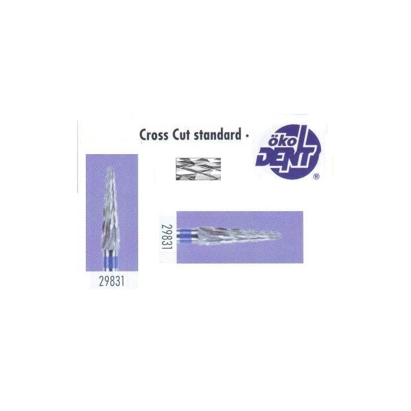 Tungsten carbide cutter blue*1, (ø 3,1 x 12,5)mm - HF29831