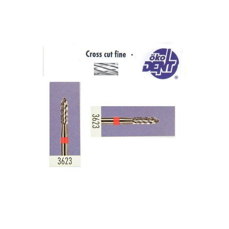 Tungsten carbide cutter red*1, (ø 2,3 х 8)мм - арт.HF3623