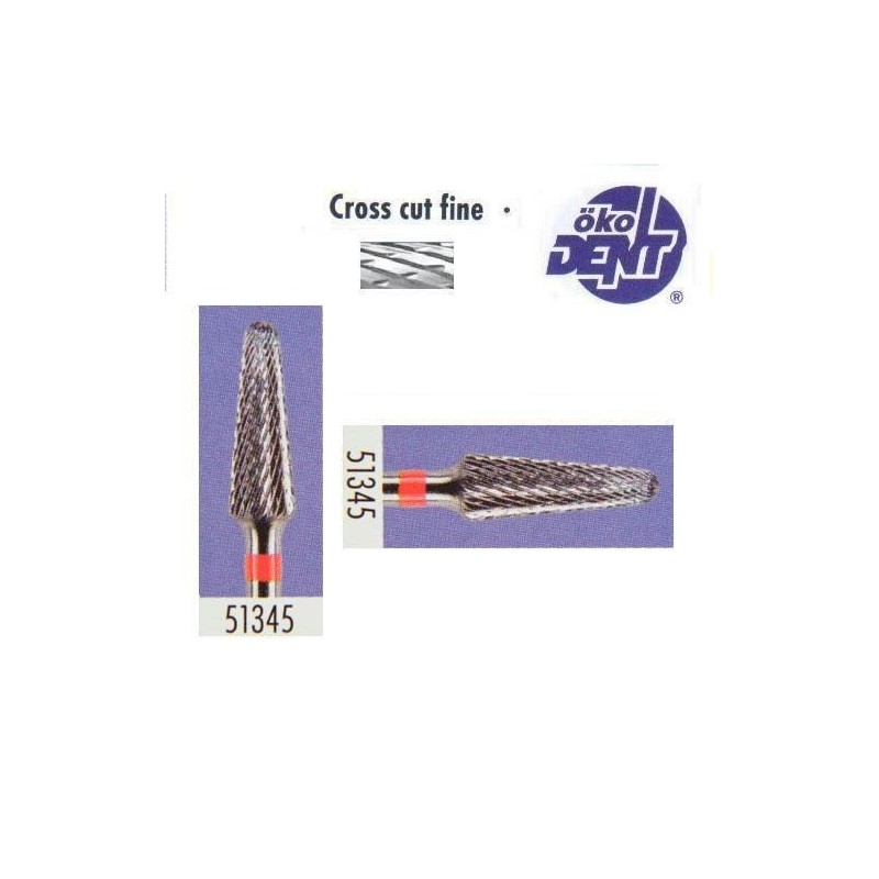 Tungsten carbide cutter red*1, (ø 4,5 х 12)mm - HF51345