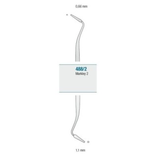 Amalgam filling instrument, double cone (0,66 / 1,2)mm