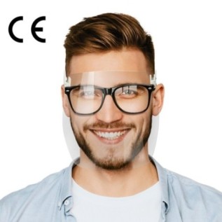 Clip on glasses face shield - 2 pcs/pack