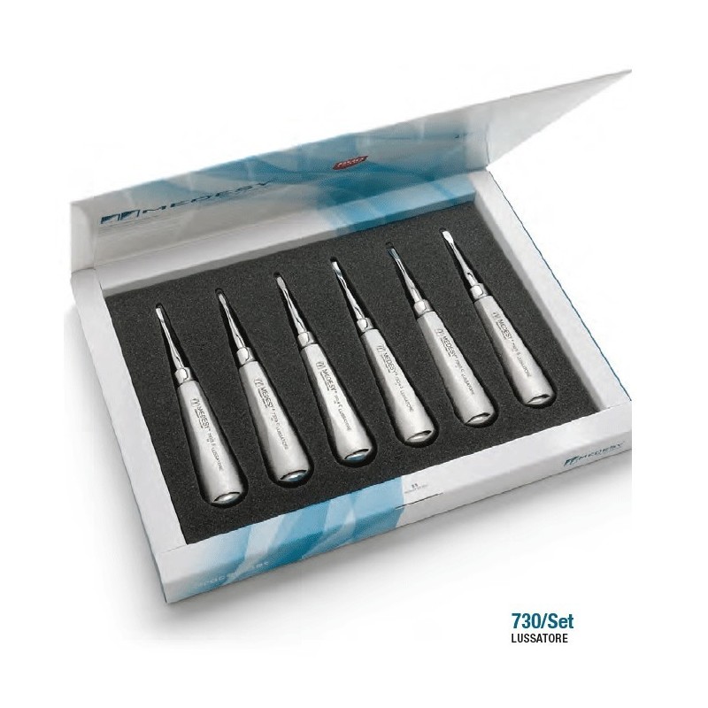Root elevators set with sharp blades "Lussatore" - 6 pcs. Root elevators set with sharp blades "Lussatore" - 6 pcs.