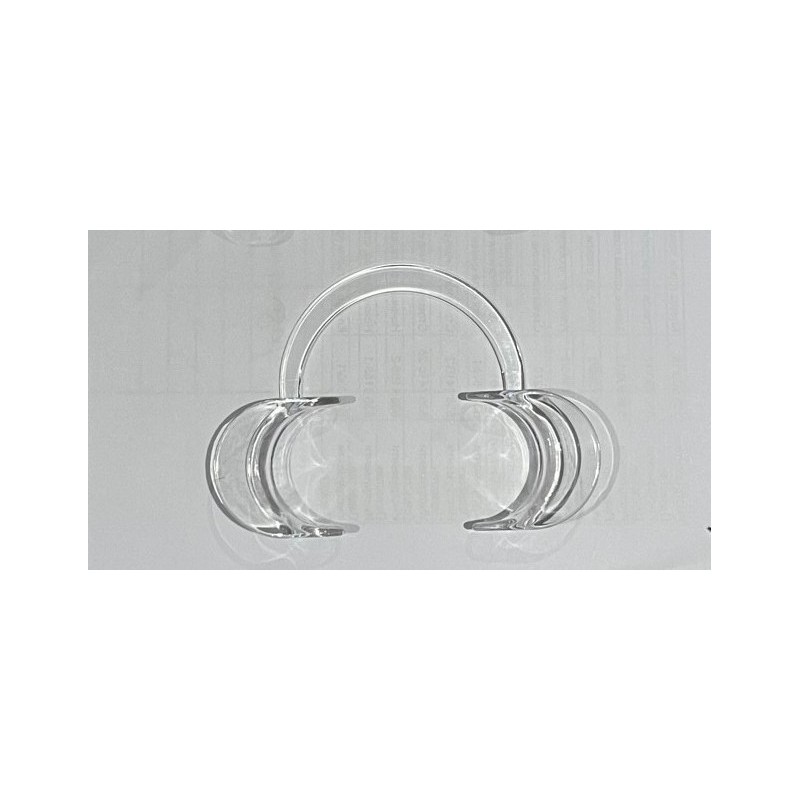Cheek retractor, plastic, transparent and autoclavable