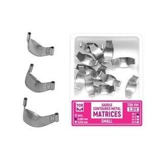 Saddle contoured metal matrices - box 12 pcs.