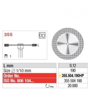 Diamond superflex separating disc, (ø 19 x 0,12)mm