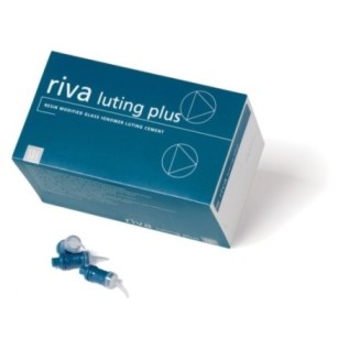 Resin modified glass ionomer luting cement RIVA LUTING PLUS, capsule.