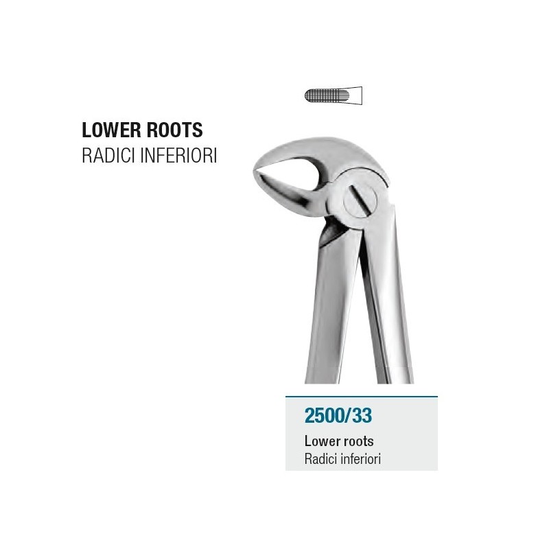 Extraction forceps for lower roots