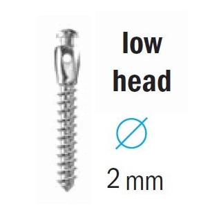 Мини имплант с къса глава - с канал, D 2,0 mm