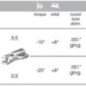 Convertible MIM Tube with hook, double (slot 22 /round 051") - 6th teeth
