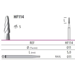Хирургична фреза конус HF114 * 011RAXL (обратен н-к XL)