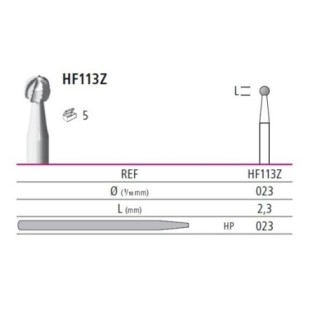 Хирургична фреза - кръгла с двойно нарязване HF113Z