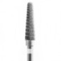 Tungsten carbide cutter for precious metals - wide, rounded cone