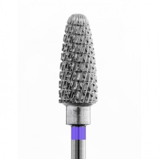 Tungsten carbide cutter, big flame (6 x 14)mm, spiral cross cut