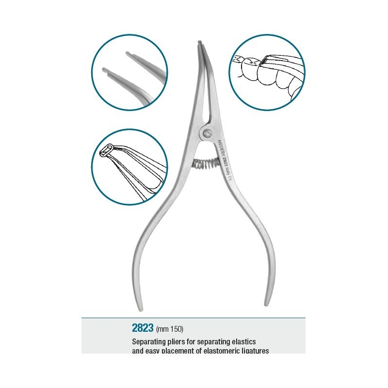 Separating pliers for separating elastics