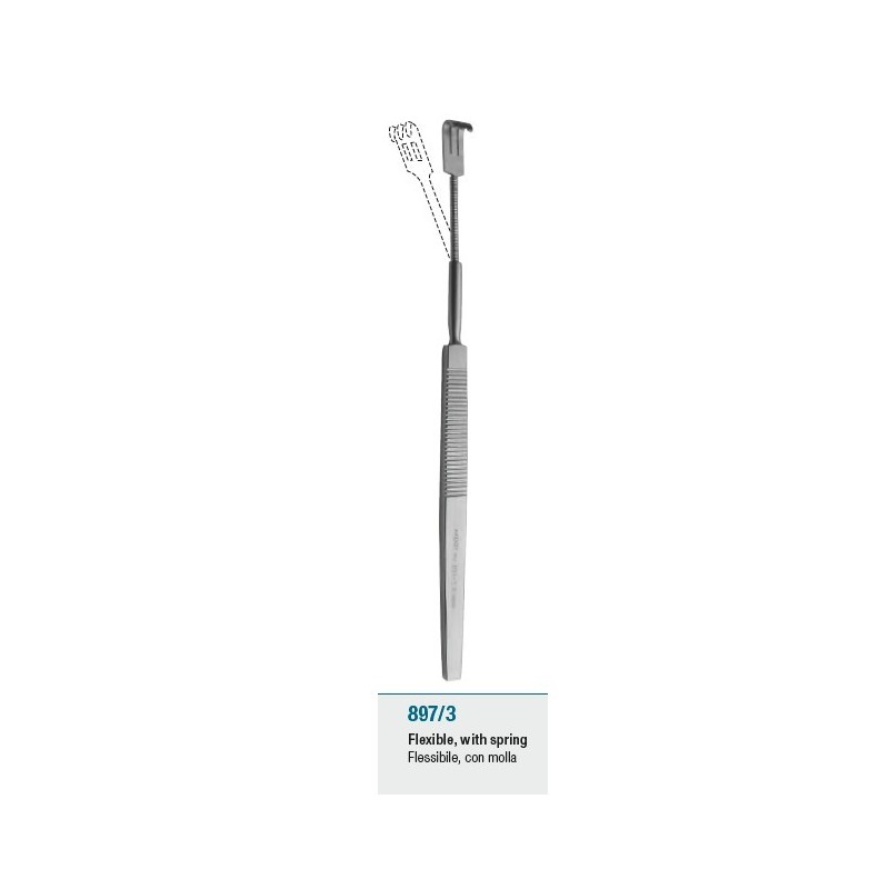 Cheek retractor - flexible with spring