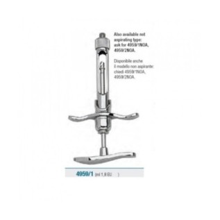 Carpule syringe with aspiration, folding type