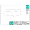 Rhodium double-sided mirror for dental photography (curved, lateral) - (47x153)mm