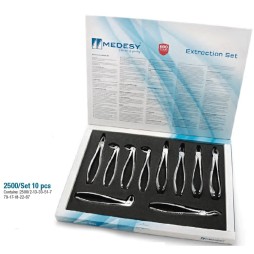 Set extraction forceps 2500 - 10 pcs