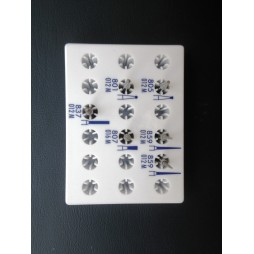Set diamond burs (contra angle RA) CD in plastic stand - 6 pcs.