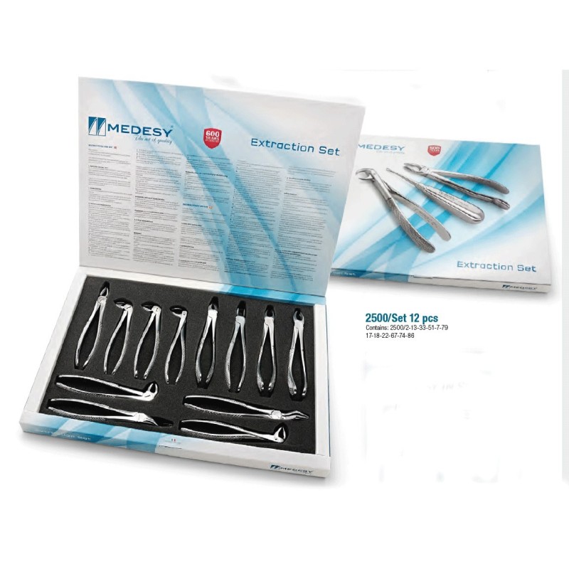 Set extraction forceps 2500 - 12 pcs.