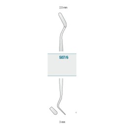 Modelling instrument - right, reversed spatula - 2,5 / 3,0 mm