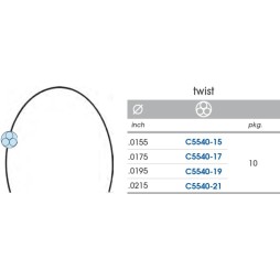 Round preformed twist (3 wired) stainless steel archwire