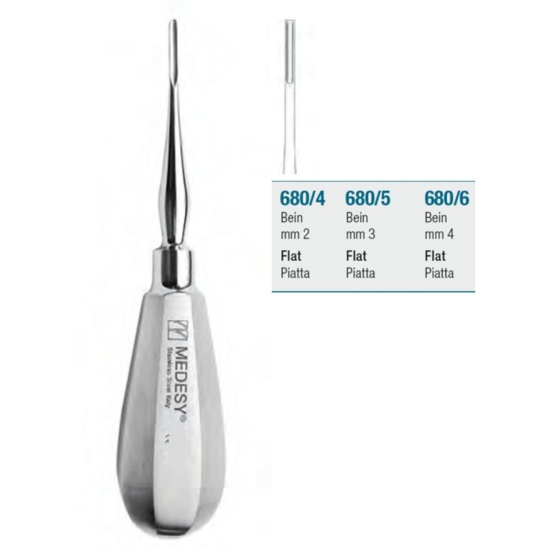 Root elevator straight, flat tip "Bein"