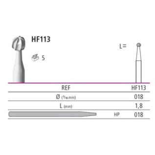 Хирургична фреза - кръгла HF113 * 018