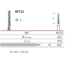 Хирургична костна фреза "Линдеман" HF123 * 023HP