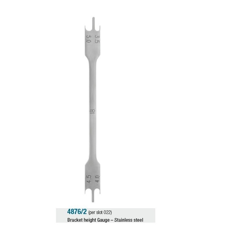 Bracket height gauge - stainless steel, slot 22