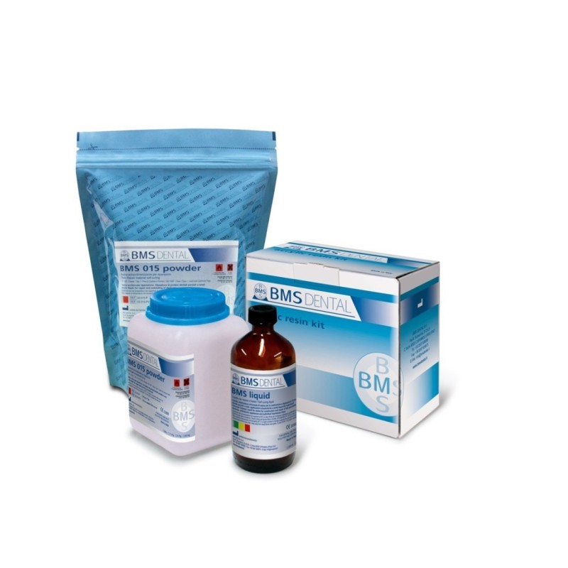 Self-curing acrylic resin (BMS) for repairs - kit (500 g + 250ml) Self-curing acrylic resin (BMS) for repairs - kit (500 g + 250ml)
