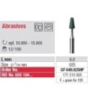Green silicone-carbide abrasive, round end cone - fine