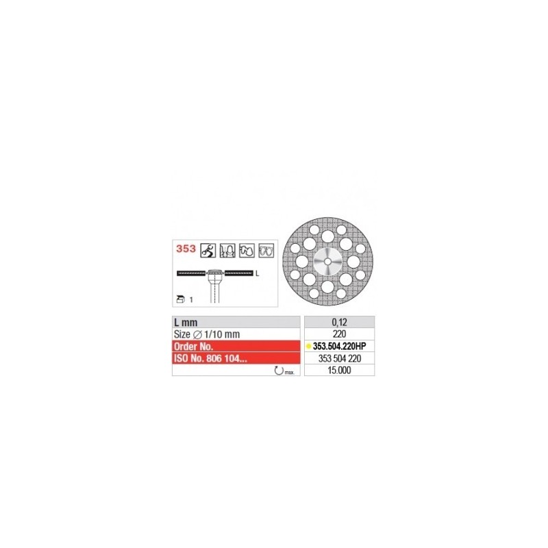 Diamond Superflex separating disc, perforated (ø 22 x 0,12)mm Diamond Superflex separating disc, perforated (ø 22 x 0,12)mm