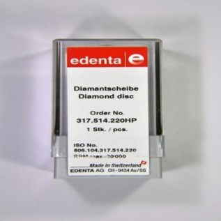 Diamond open-meshed disc for contouring and separating.