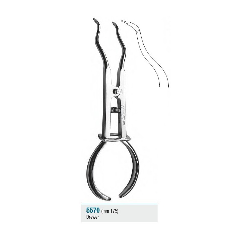 Clamp forceps "Brewer" - 175 mm