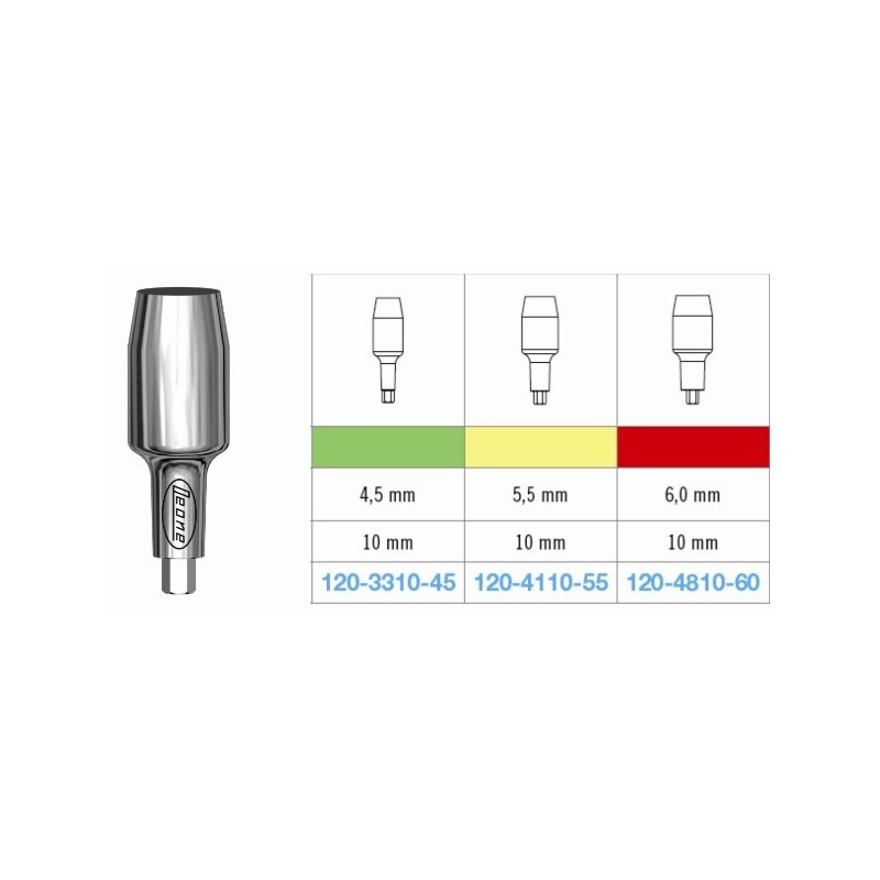 Cylinder abutment, large / wide (height 10 mm)