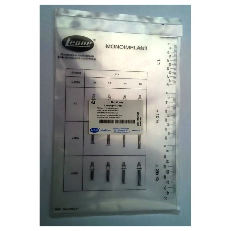Template for monoimplants Template for monoimplants