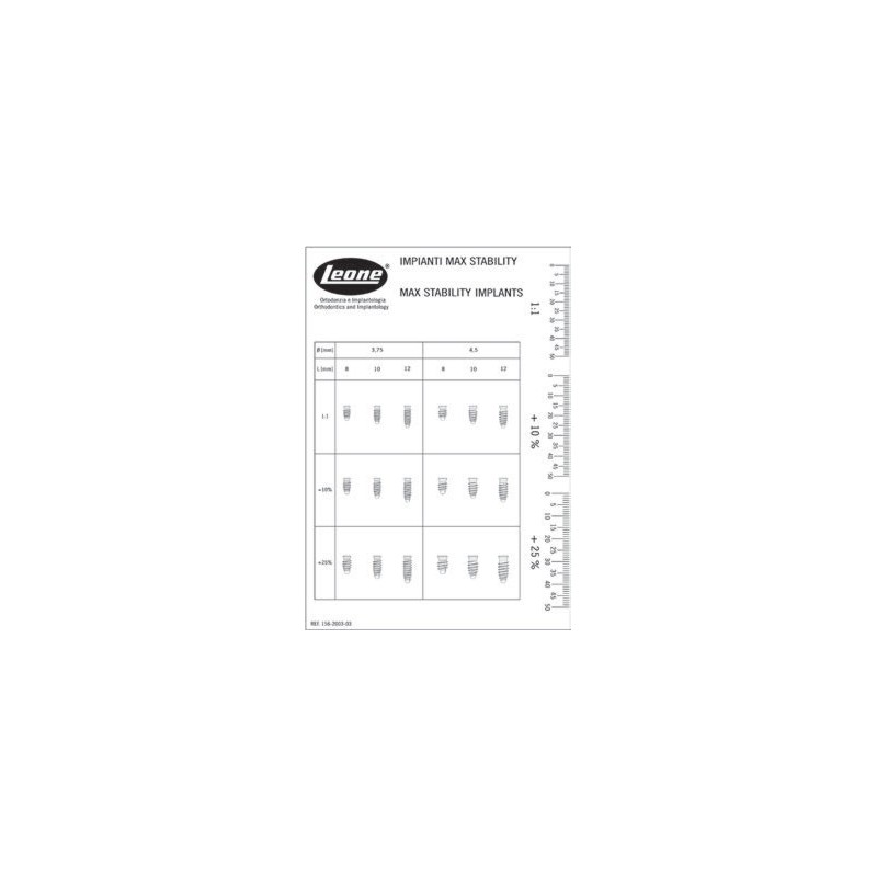 Template for Max Stability implant Leone Template for Max Stability implant Leone