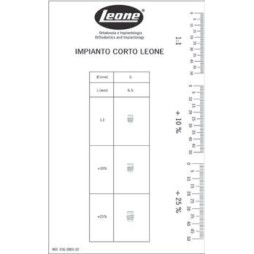 Template for short implant Leone 6.5 mm
