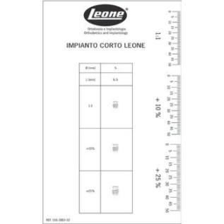 Template for short implant Leone 6.5 mm