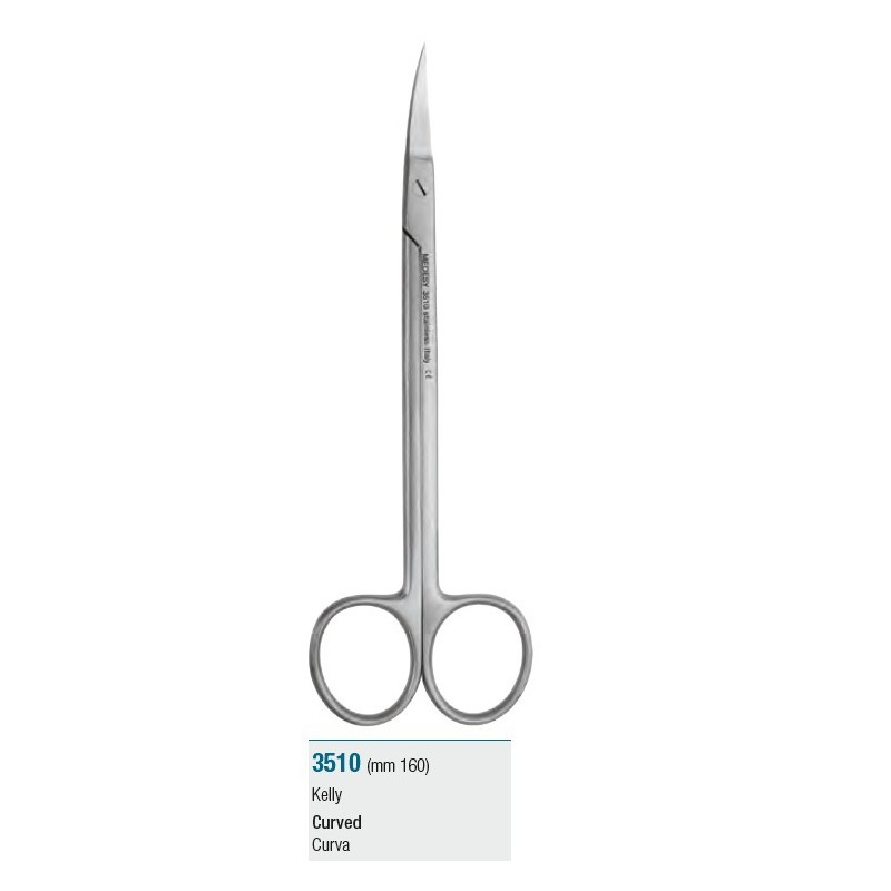 Surgical scissors, curved "Kelly" - 160 mm